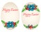 Beautiful Easter eggs with watercolor floral ornament.