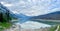 The beautiful Edith Lake along Maligne Road in Jasper National Park