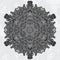 Beautiful and elegant monochromatic and grey symmetrical mandala designs on solid sheet of wallpaper