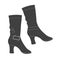 Beautiful elegant pair of high boots for women