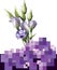 Beautiful elegent lilac Lisianthus with square pattern