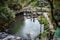 Beautiful Elephant Falls, the Three steps water falls, in Shillong, Meghalaya, East Khasi Hills, India