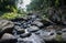 Beautiful Elephant Falls, the Three steps water falls, in Shillong, Meghalaya, East Khasi Hills, India