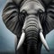 Beautiful elephant portrait - ai generated image