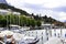 Beautiful embankment overlooking the mountains. Lovere, Lake Iseo, Italy.