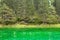 Beautiful emerald green clear water,The Green Lake in Styria