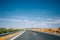 Beautiful empty asphalt freeway, motorway, highway in Andalusia,