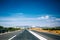 Beautiful empty asphalt freeway, motorway, highway in Andalusia,