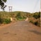 Beautiful empty silent narrow road of village of kokan in India
