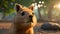 Beautiful Encounter: Closeup Illustration of a Capybara Amidst Nature\\\'s Serenity