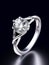 beautiful engagement ring featuring with white diamond generative AI