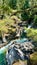 Beautiful Englishman River Waterfalls upper section , Parksville, British Columbia, Canada