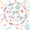 Beautiful enjoy the day concept floral card