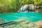 Beautiful Erawan Waterfall in Erawan National Park