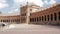 Beautiful Espana Square, in the center of Seville. Pandemic time