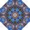 Beautiful ethnic mandala pattern. Drawing by colored pencils. Design for carpet, napkin, umbrella