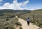 Beautiful european girl enjoying excursion in the Horton`s plains national park