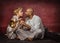 Beautiful european woman and attractive cuban trombone player