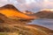 Beautiful evening light at Wastwater in the Lake District  UK.