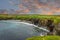 Beautiful evening of sky land, and water near Bonavista, Newfoundland, Canada