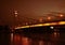 A beautiful evening view of Bratislava, the Danube River and an interesting SNP bridge with a UFO-style restaurant at the top