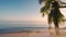 Beautiful exotic beach landscape at sunrise, tropical holidays on the sea