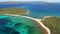 Beautiful exotic islands with natural bridge in turquoise sea on the island of Dugi Otok in Croatia