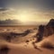 Beautiful, Expansive Desert Landscape with a Sense of Isolation and Mystery