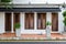 Beautiful exterior view of an restaurant with timber window and door