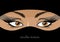 Beautiful eyes of of arabic muslim woman in niqab