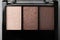 Beautiful eyeshadow palette on light gray background, closeup. Professional cosmetic product