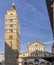 The beautiful facade of the Cathedral of San Zeno in Pistoia, Tuscany, Italy