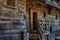 Beautiful facade of an old medieval small wooden church in Barsana, Romania