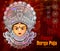 Beautiful face of Goddess Durga for Happy Dussehra or Shubh Navratri festival