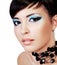 Beautiful face with stylish fashion eye make-up.