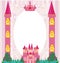 Beautiful fairytale pink castle frame