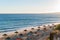 Beautiful Falesia Beach in Portugal at sunset