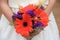 Beautiful Fall flowers in bridesmaid bouquet