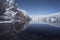Beautiful false color surreal infrared landscape image of lake a