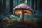 beautiful fantasy mushroom in forest ai generated