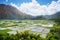 Beautiful farmland near Rinjani volcano