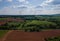 Beautiful farmlands from above - rural scenery