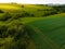 Beautiful farmlands from above - rural scenery