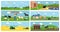 Beautiful Farmyard Cartoon Banners