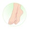 Beautiful female feet. Body care vector illustration