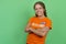Beautiful female football fan from Holland with orange jersey