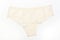 Beautiful female lace panties on white background