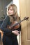 Beautiful female violinist