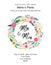 Beautiful feminine wedding floral invitation for same-sex couple