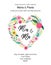 Beautiful feminine wedding floral invitation for same-sex couple